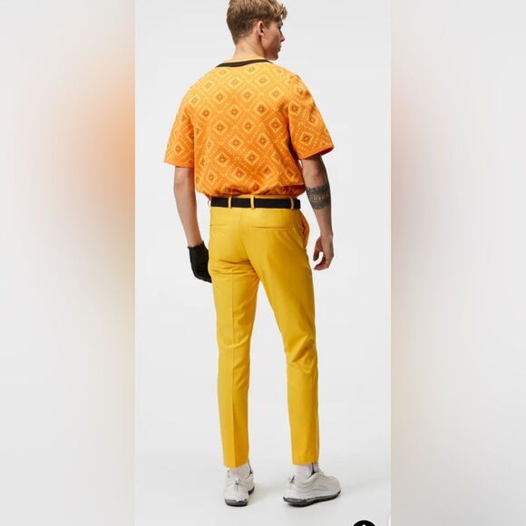 NWT J. Lindeberg Men’s Elof Golf Pant Lightweight- Color Citrus Yellow - 30/32 - Picture 2 of 13